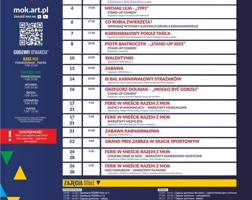 Kulturalny rozkład jazdy – luty w MOK