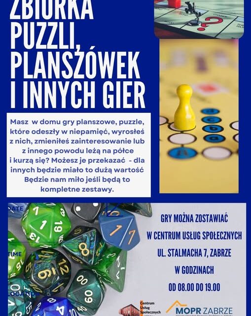 Zbiórka puzzli, planszówek i innych gier